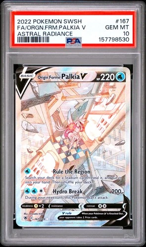 PSA 10 Origin Forme Palkia V 167/189 Astral Radiance Pokemon Card