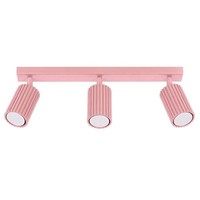 Deckenstrahler Aluminium Rosa Schwenkbar Drehbar GU10 L:45 Cm Deckenleuchte Flur