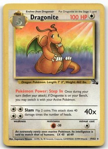 Dragonite 19/62 Fossil Rare Non-Holo