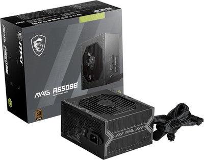 MAG A650BE, Semi-Modular Compact 650W ATX Power Supply, 80+ Bronze, Low-Noise Fa