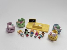 Vintage Polly Pocket Stampin  School Figures W/ Stamps  Desks