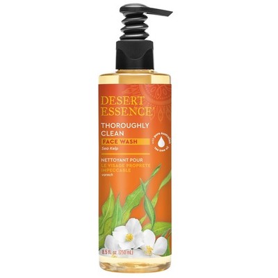 Desert Essence Thoroughly Clean Face Wash with Sea Kelp, Tea Tree Oil, Nourishin