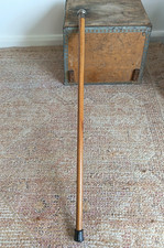 Antique Silver Head Pommel Handle Head Walking Stick Cane