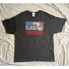 American Custom Motorcycle Graphic T-Shirt XL