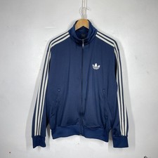 Adidas Firebird Track Jacket Uomo L Blu Zip Top Originale Trifoglio Oasis Vintage