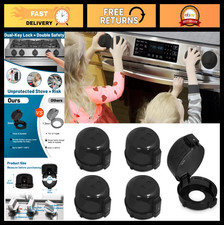 Childproof Stove Knob Safety Covers - 5 Pack Heat-Resistant Oven Knob Locks