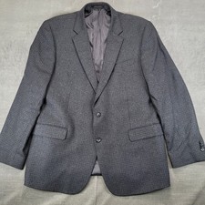 Jos A Bank Reserve Sport Coat 48L Gray Tollegno 1900 Italian Fabric Wool Blazer