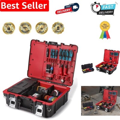 Keter 237003 Techniker Werkzeugkoffer - robuster wasserfester 4-Fach Koffer