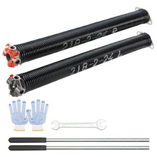 Uimoso Garage Door Torsion Springs Pair of 0.218 x 2 x 24inch with Winding Bars