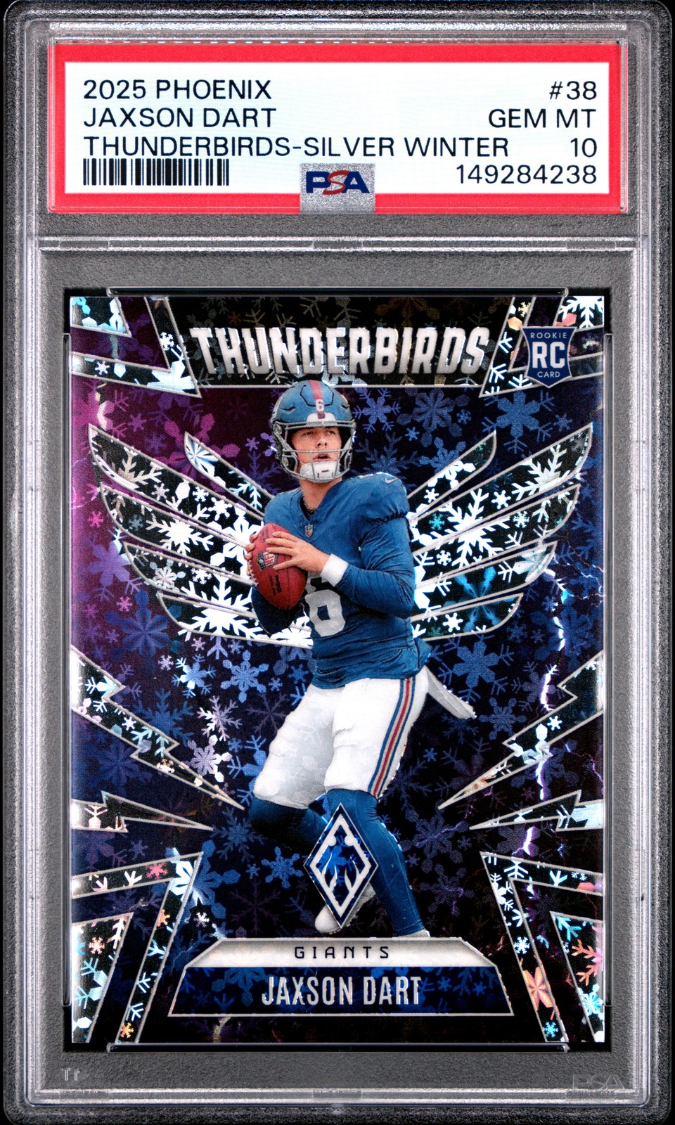 Jaxson Dart Panini Phoenix Thunderbirds #38 Silver Winter