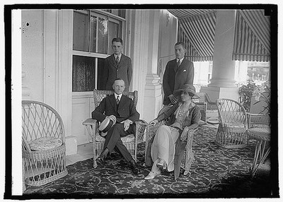 Photo:Coolidge Family Portrait on Porch 1924