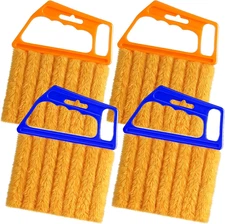 4 Pcs Blind Cleaner Duster Tool,Blind Dusters for Cleaning,7 Finger Dusting Clea