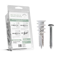 Reinforced Nylon 66 Heavy Duty Wall Anchors for Furniture, 90lb, Bulk Pack fo...