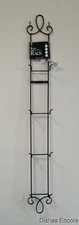 Tripar Augusta Vertical Black Display Rack for Four 6 1/2" - 8 1/4" Plates, 43"