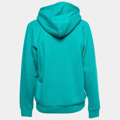 Gucci Teal Blue Cotton Planet Sequined Hooded Sweatshirt XS | eBay