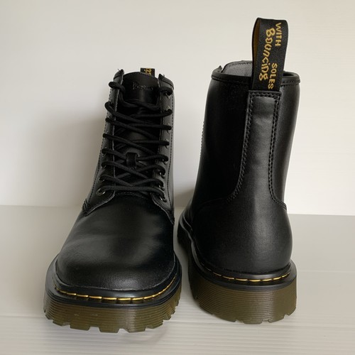 Men's Shoes Dr. Martens LEATHER 8-Eye Combat Boots BLACK Awley Size 13 T Lamper - Picture 2 of 18