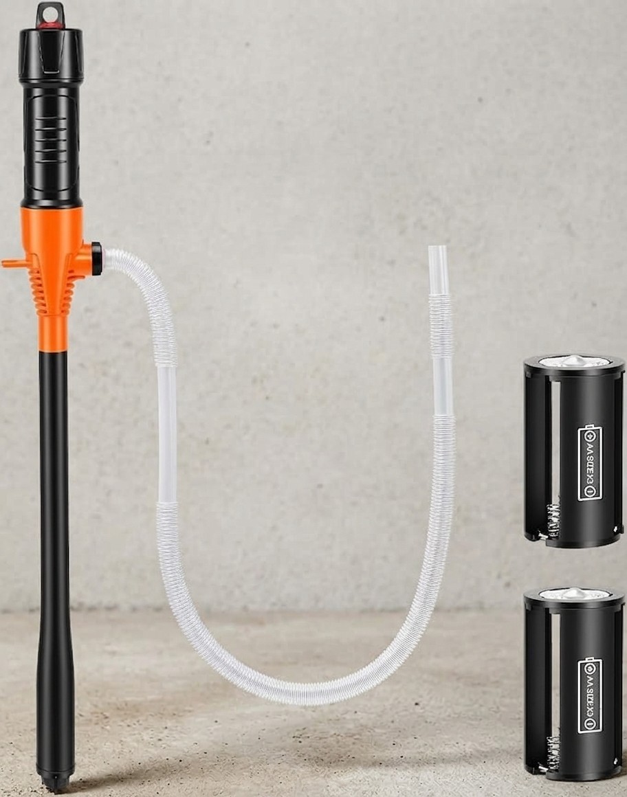 Electric Fuel Transfer Pump 2.4GPM Battery Operated Siphon Pump Gas Can Liquid