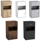 Wooden Bedside Table Nightstand 1 Drawer 1 Door Storage Cupboard Bedroom Cabinet