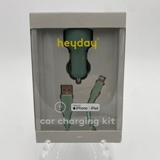 heyday 6' Car Charging Kit for iPhone/iPad USB - C A Output - Green - NIB