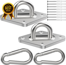 2-Pack 1000-Lb M8 304 Stainless-Steel Heavy-Duty Hammock and Swing Hook Kit