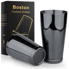 Stainless Steel Boston Shaker - 2-piece 18oz & 28oz Professional Bartender Co...