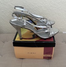 FIONI Strappy Heels Size 7 In Silver