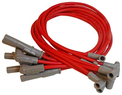 MSD 31409 Super Conductor Spark Plug Wire Set Red