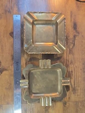 Vintage Large Brass Cigar Ash Tray Cigarette