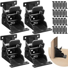 Folding Brackets 4 Packs Heavy Duty Self-Locking Hinge Table Legs Bracket Kit...