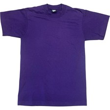 Vintage 90s Screen Stars Best Purple Blank T-Shirt USA Made Medium Single Stitch