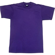 Vintage 90s Screen Stars Best Purple Blank T-Shirt USA Made Medium Single Stitch
