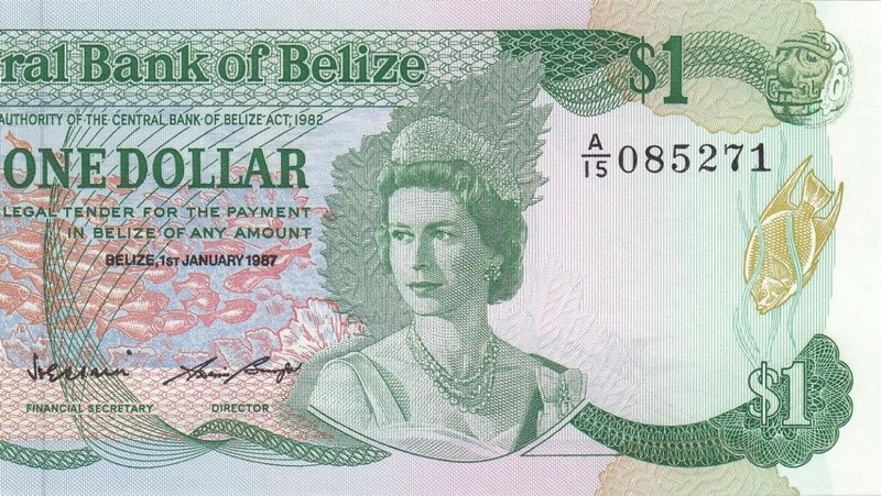 1.1.1987 BRITISH COLONY BELIZE QEII $1 "A" (( GEM UNC ))