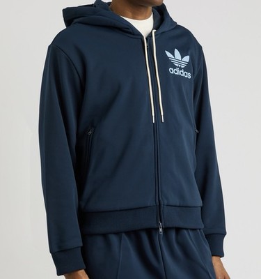 ADIDAS X WALES BONNER 'Zip-Up Hooded Jersey Track Jacket' Blue