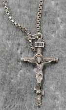 Child's rare Russian Orthodox cross and silver chain. Read description.