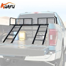 Raised Truck Bed Rack Adjustable For Atv Utv Extra Storage Space Steel Black Raised Truck Bed Rack Adjustable For Atv Utv Extra Storage Space Steel Black