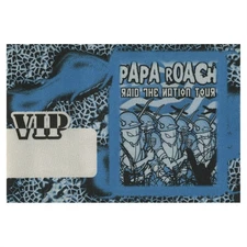 Papa Roach 2001 Raid the Nation Concert Tour VIP Backstage Pass