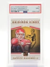 PATRICK MAHOMES II 2017 DONRUSS ROOKIE GRIDIRON KINGS #2 CHIEFS PSA 9 Q0004