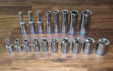 New Kobalt 18pc Socket Set 14 6pt Metric Deep Shallow Size Range 4-14mm