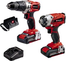 18V Cordless Drill and Impact Driver Set with 2 X Batteries, Charger and Storage