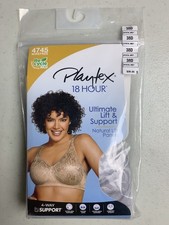 Playtex 18 Hour Bra Wirefree Ultimate Lift  Support Womens 4745 Grey 38D New