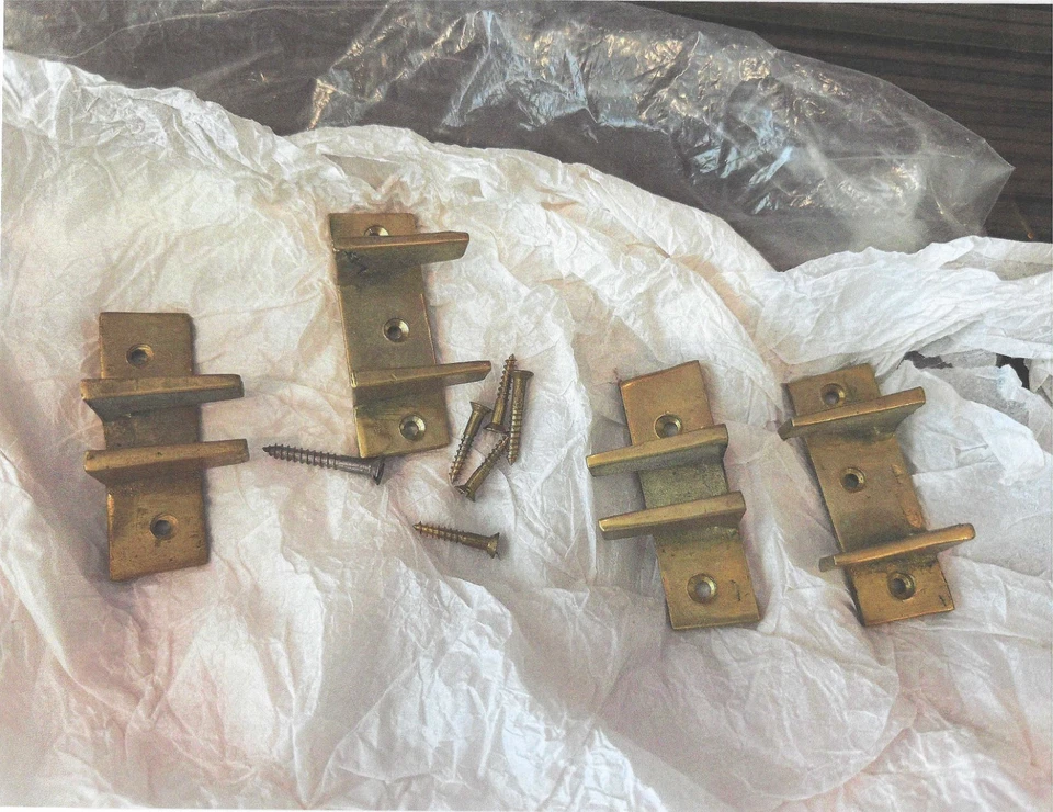 VTG Antique Style Brass Ship Running Lights Hanging Oil Lanterns & mt brackets - Image 3 of 3