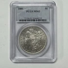 1881 P PCGS MS63 Morgan Silver Dollar $1 US Mint Coin 1881-P MS-63