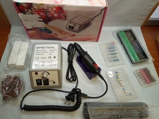 Electric Nail Drill File Machine Kit Adj Speed Acrylic Nails Poly Gel 120+pcs