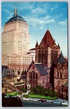 Postcard Historic Trinity Church & The John Hancock Building, Boston MA Unposted