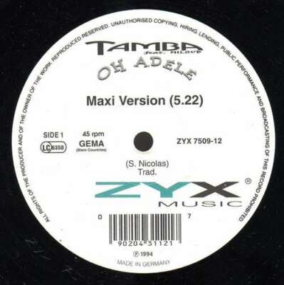 Tamba Featuring Miloud - Oh Adele 12'' Maxi Vinyl Schallplatte 0