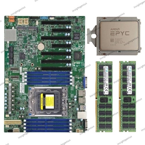 Supermicro H12SSL-i Motherboard + AMD EPYC 7B13 CPU + Samsung 2133MHz RAM - Afbeelding 4 van 9
