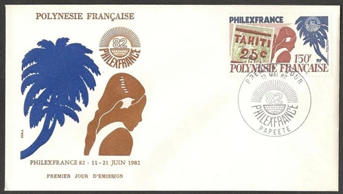 (AOP) French Polynessia #361 on FDC - 1983 PHILEXFRANCE