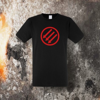 RASH THREE ARROWS T-SHIRT SCHWARZ  (Größen S-5XL)
