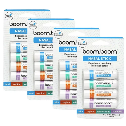 Boom.Boom Nasal Stick Mixed Aromatherapy Variety Enhances Breathing Focus Inhale - Picture 21 of 23