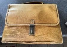 GOLD PFEIL Sport W. Germany Vintage Camel Color  Briefcase Document Bag